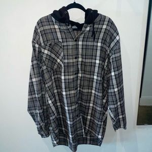 Hooded Flannel Shirt